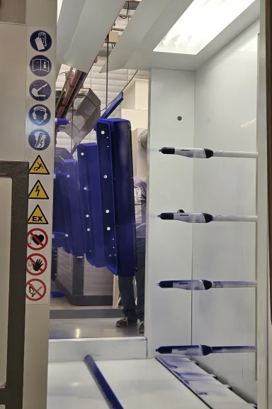Powder kitchen for powder coating, Photon Meissen production site